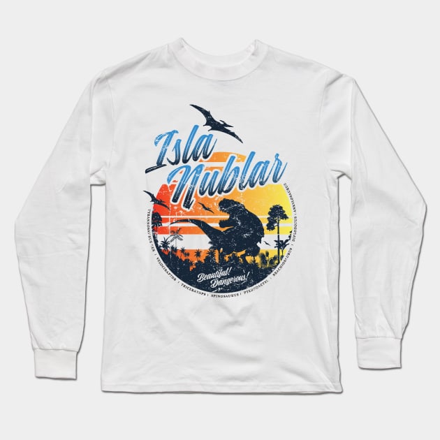 Isla Nublar Long Sleeve T-Shirt by MindsparkCreative